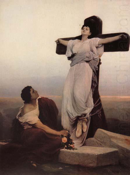 Max, Gabriel Cornelius von A Christian Martyr on the Cross china oil painting image